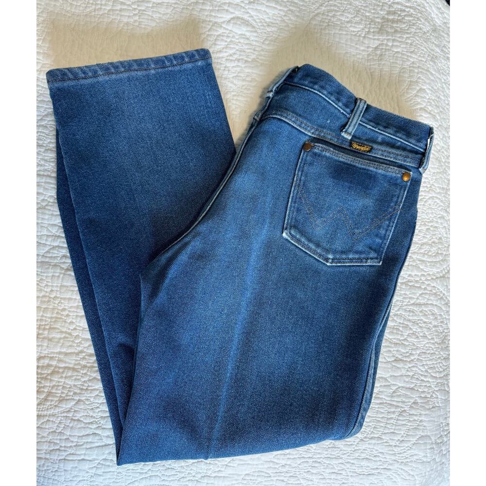 VTG 80s Wrangler Cowboy Cut USA Fades Blue Tagged 40x30 Denim Jeans